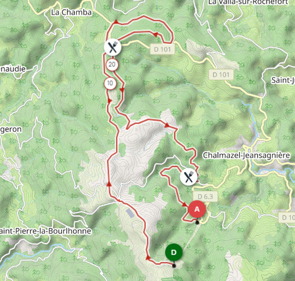 Rando VTT - Parcours 35 km - Bike and Fourme