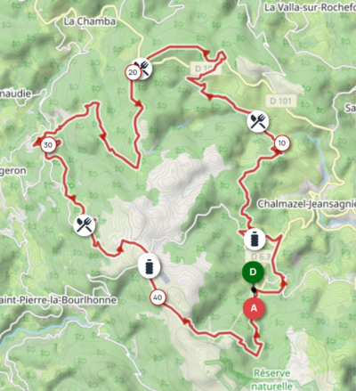 Tracé GPX 45 km